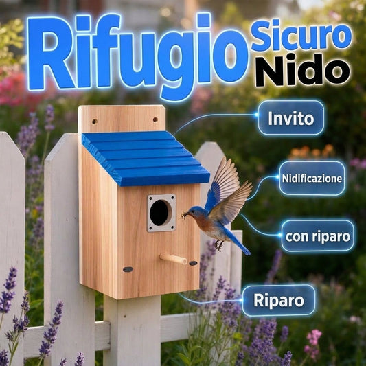 🐦 Casetta per uccelli in legno resistente alle intemperie, per esterno