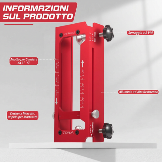 🔧 PROMO FLASH : 50% DE RÉDUCTION ! Gabarit Réglable pour Mortaises de Charnières en Aluminium – Longueurs 2½ à 5" et Coins ¼/⅝" for des Mortaises Précises sur Chant de Porte ✨