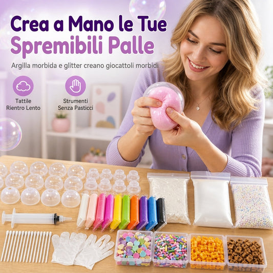✨Offerta a tempo limitato del 50%!🎁🎨Kit per creare palline squeeze fai da te – a risalita lenta, senza perdite, divertente attività creativa