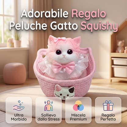 ⏳ ULTIMO GIORNO DI SALDI – SCONTO DEL 50%! 🐾🐱 Giocattolo Morbido a Forma di Gatto Schiacciabile – Morbido, a Recupero Lento e Compagno per Alleviare lo Stress 💕