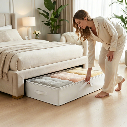 Borsa Contenitore Pieghevole Sotto il Letto con Coperchio a Zip