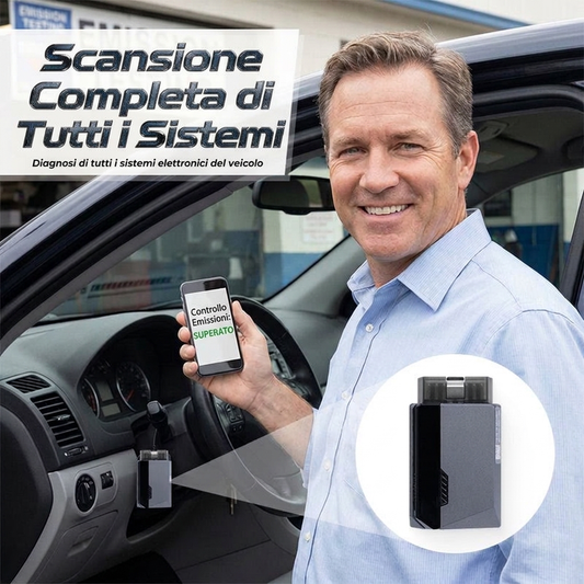 🔧🚗 PROMO FLASH 50% ! Strumento Diagnostico Auto Bluetooth – Multi-Sistema, Dati in Tempo Reale, Test Batteria, Compatibile con iOS/Android, 1 Anno Aggiornamenti Gratuiti ✨