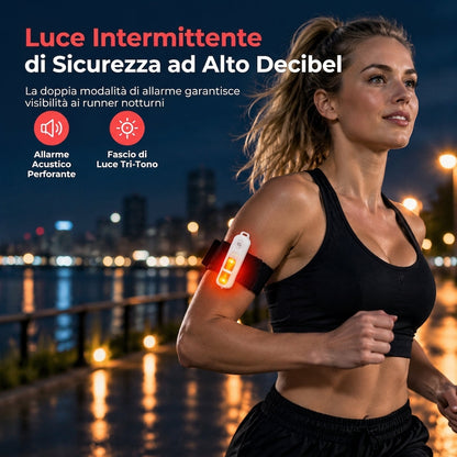 🚨 Luciano di avvertimento di sicurezza LED con allarme SOS – Luccio da corsa e ciclismo con clip